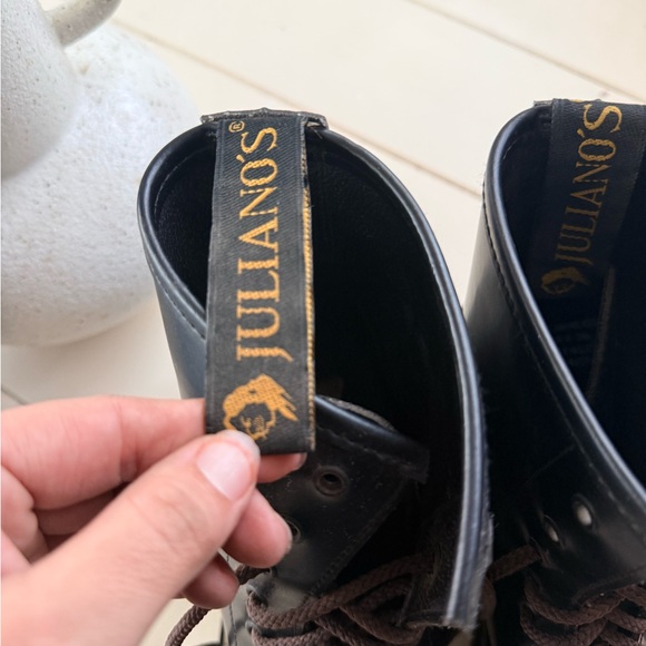 Julianos Black Leather Boots - Picture 2 of 10